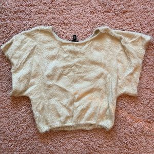 Cropped Fuzzy Blouse